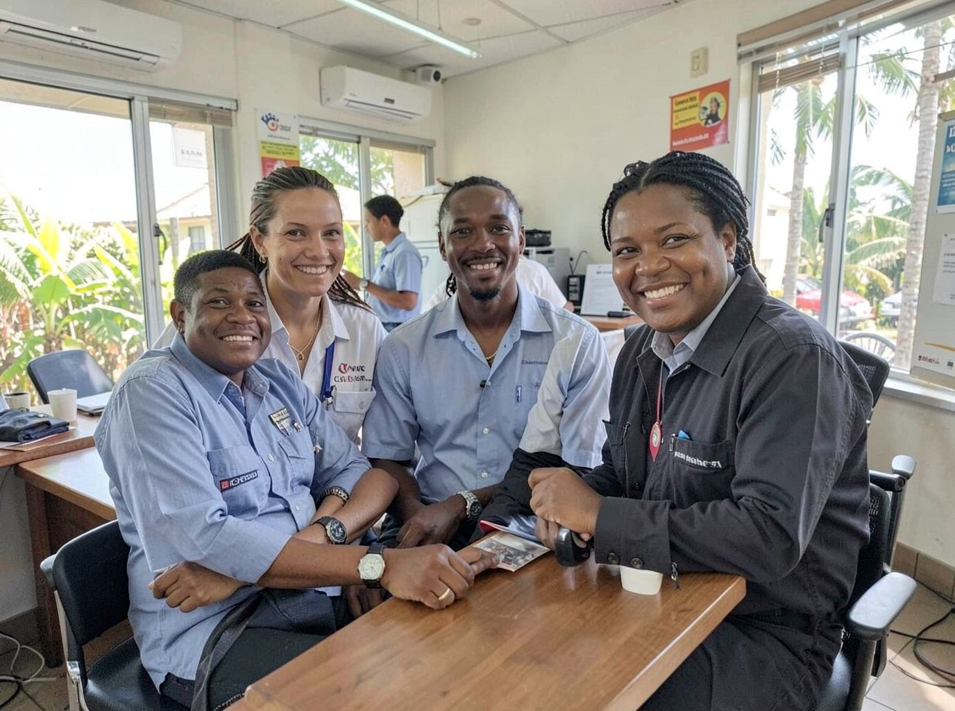 The New York to LAX Flight Support team at work in Jamaica